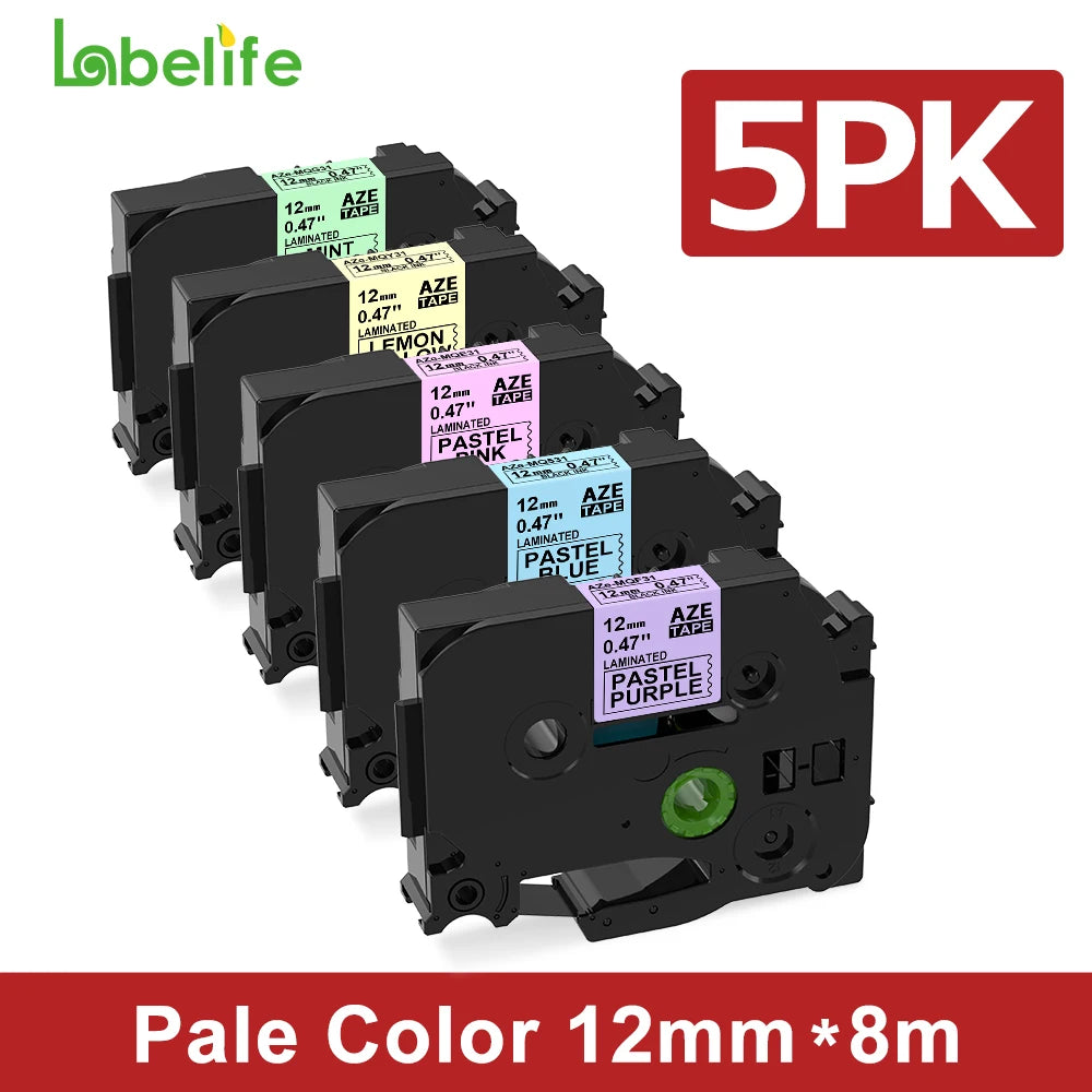 E1000PRO Tube Label Printer for Sticker Labels 12mm Compatible with Brother Ptouch TZe-231 HSe-231 High Resolution Thermal Transfer Technology