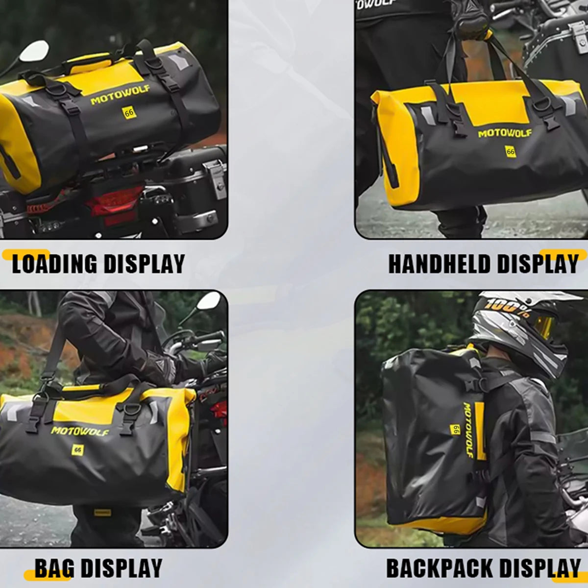 Waterproof Reflective Motorcycle Dry Bag – Tail Duffle Luggage for Camping, Hiking, Boating & Travel