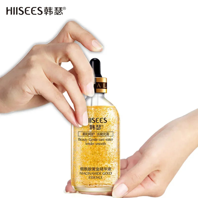 24K Gold Face Serum Hyaluronic Acid Day Cream Repair Face Pores Essence Moisturizer Brightening Serum Cream Skin Care