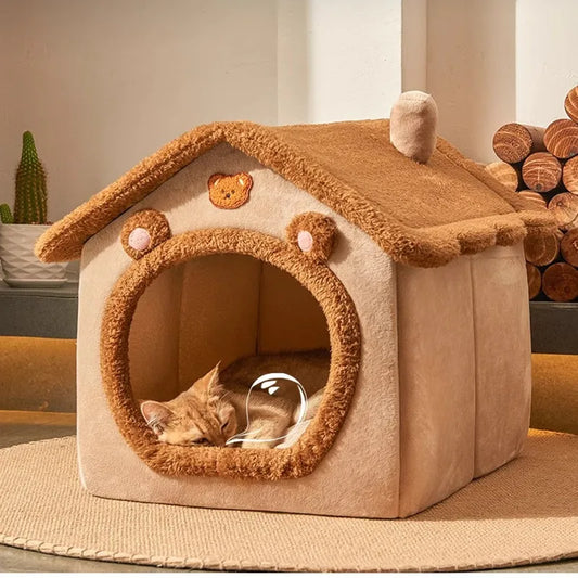 Foldable Pet House Removable Washable Cat House Puppy Cave Sofa Pet Bed House for Extra Small Dogs and Small and Medium Cats NEW