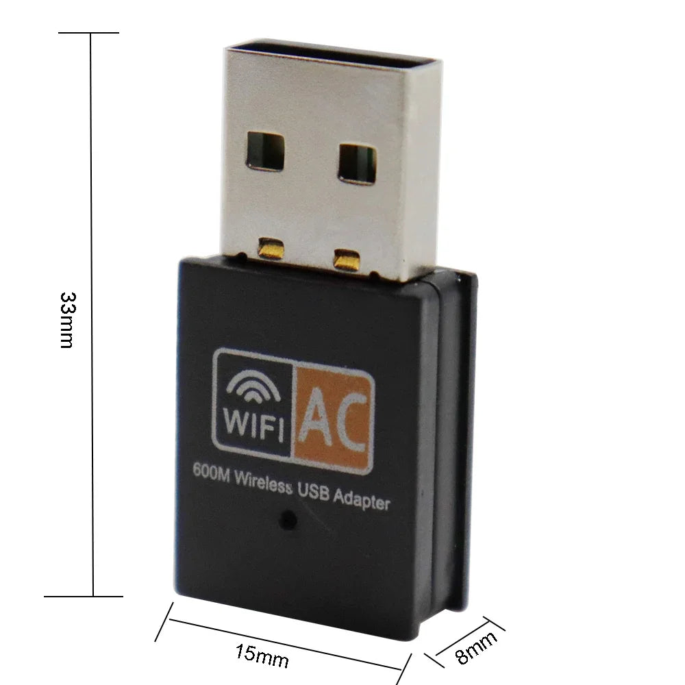 Dual Band USB wifi 1200Mbps Adapter 2.4GHz 5GHz WiFi with 4 Antenna PC Mini Computer 600Mbps Network Card Receiver