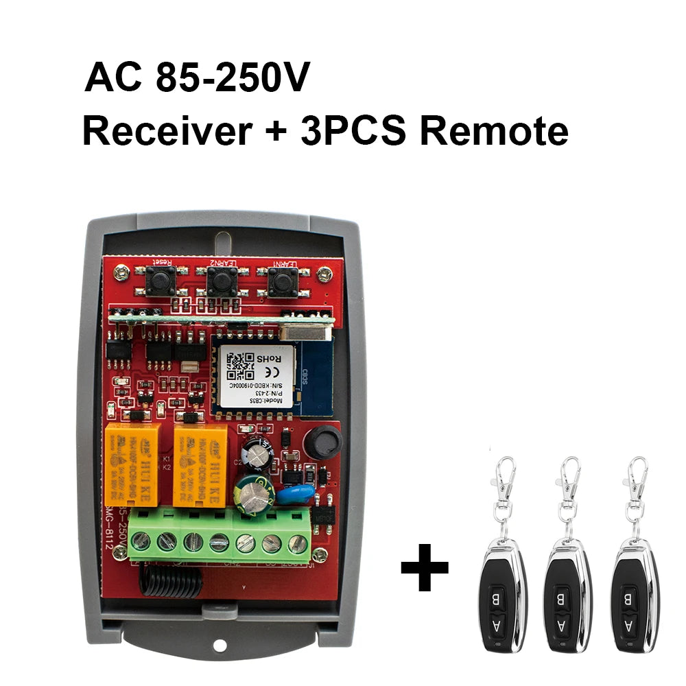 2 Channel WiFi Tuya Smart Garage Gate Opener Remote Control Receiver with 433MHz Transmitter