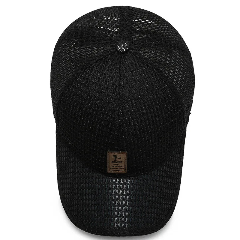 Men's New Fashion Baseball Cap Summer Breathable Full Net Shade Fishing Cap Outdoor Leisure Sports Cap