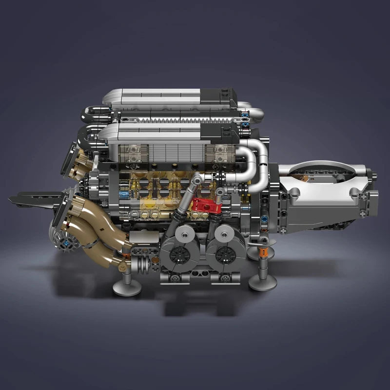 Mould King 10131 W16 Engine Building Block Set for BGT Supercar DIY Car Assembly Toy for Kids