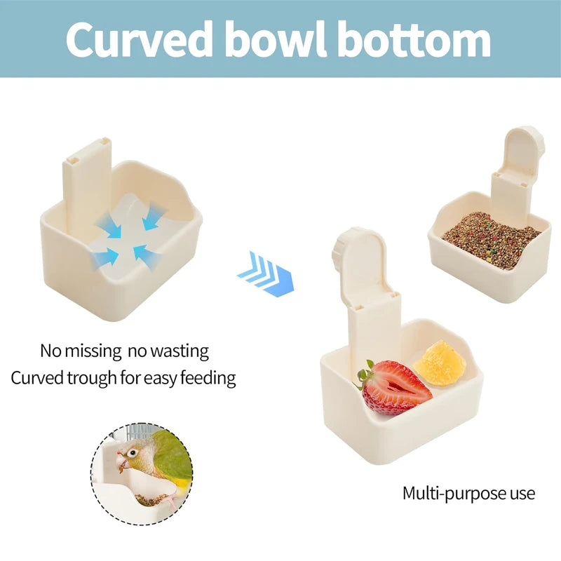 Rabbits Feeder Universal Small Pets Food and Water Bowl Cage Feeder for Bird, Rabbit, Guinea Pig, Chinchilla, Hamster