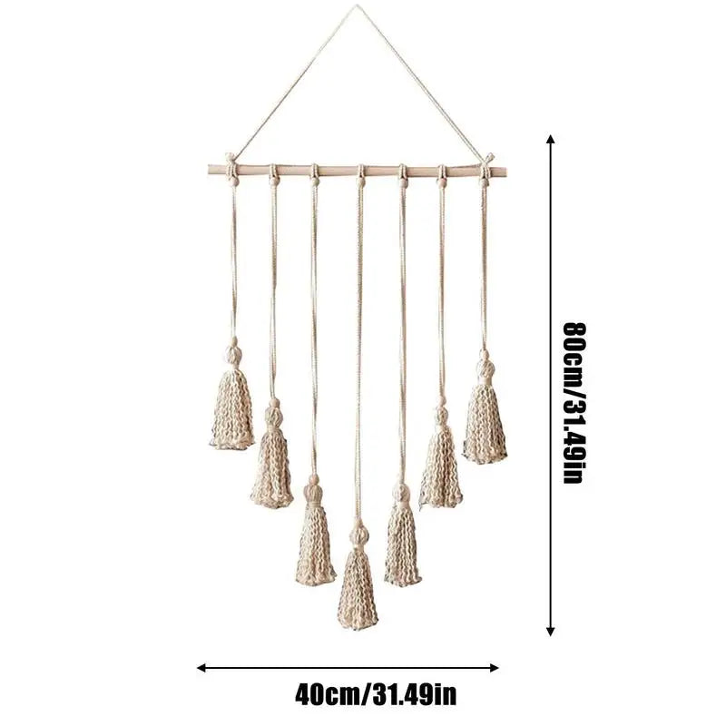 Hanging Photo Display Macrame Wall Art with 10 Clips Boho Decor