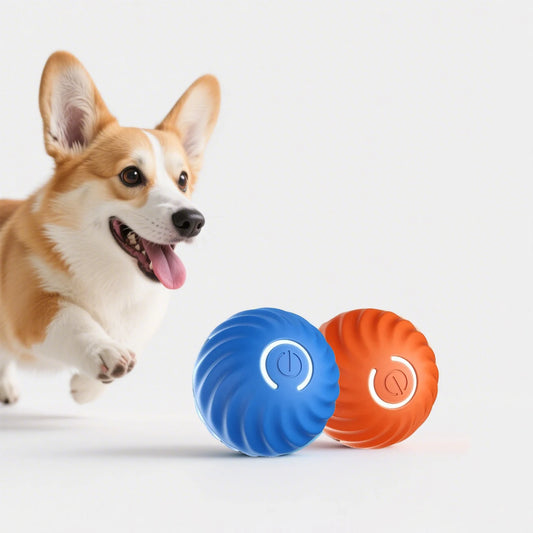 Automatic Smart Ball Dog Toy USB Rechargeable Interactive Moving Bouncing Pet Ball for Puppies Birthday Gift
