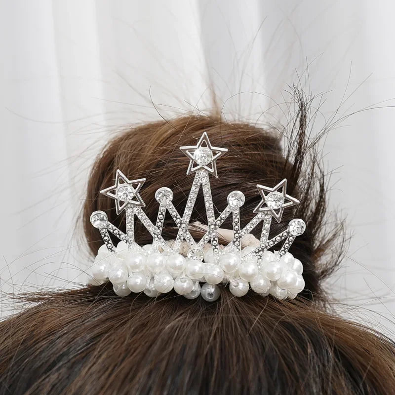 New Fashion Pearl Crown Princess Hair Bands for Girls