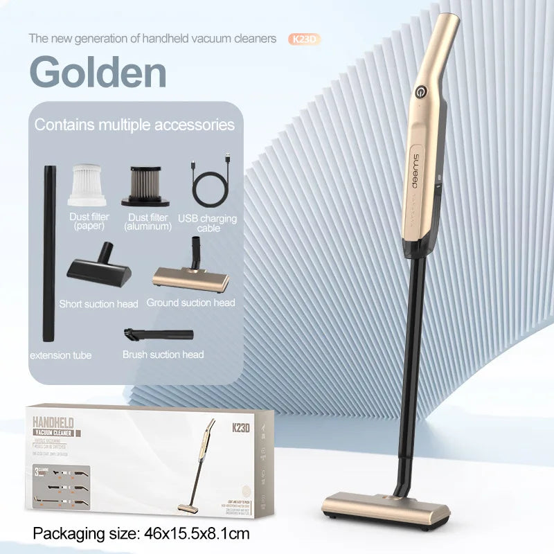 Handheld Wireless Vacuum Cleaner 20000Pa Powerful Suction Portable Car and Home Cleaning Machine with Metal Strainer