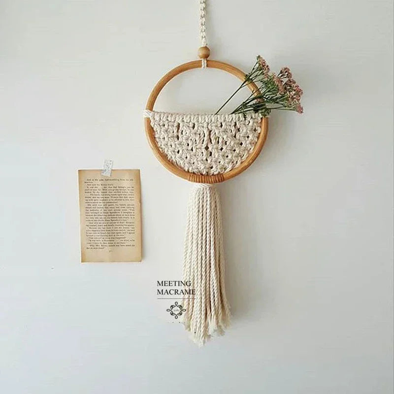 Macrame Wall Hanging Nordic Ins Door Decor Round Tapestry