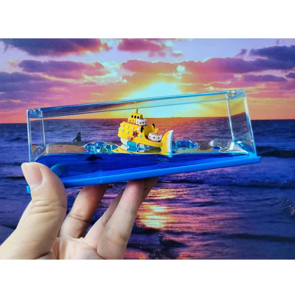 Going Merry Thousand Sunny Floating Ship Hourglass Drift Bottle Nautical Home Decor