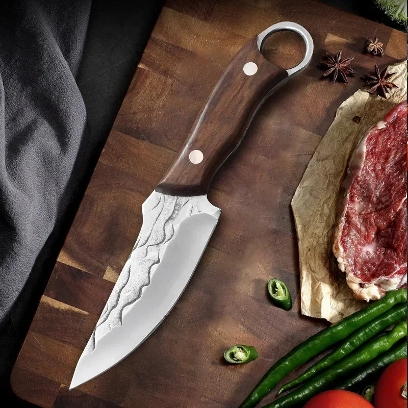 Stainless Steel Boning Knives Handmade Forged Knife Fruit Slicing Knife Meat Cleaver Kitchen Knife Fish Knife Cooking Knife