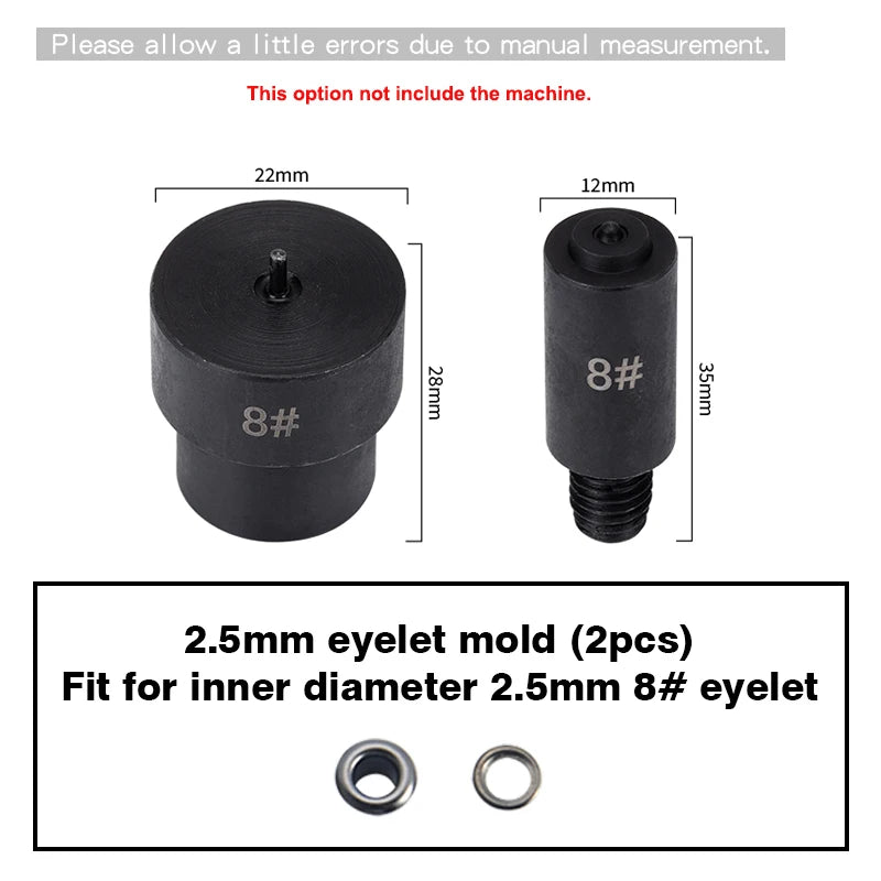 WUTA Manual Button Installation Tool for DIY Crafts Mute Punching Mushroom Rivets and Eyelets Hand Pressing Tool