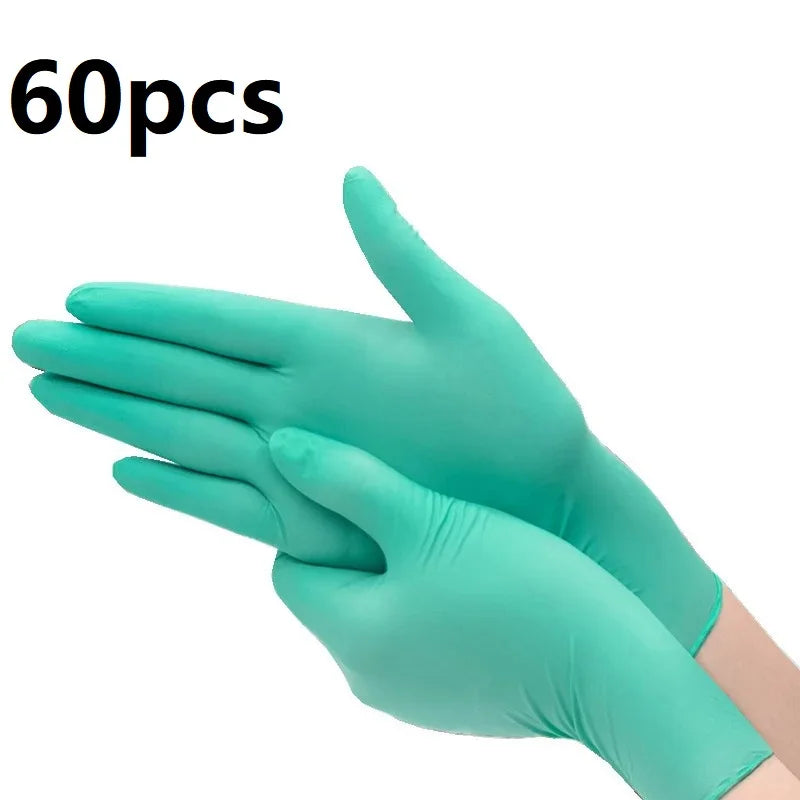 Pink Nitrile Disposable Household Gloves XS to L Elastic Latex Free Waterproof Durable Cleaning Tool