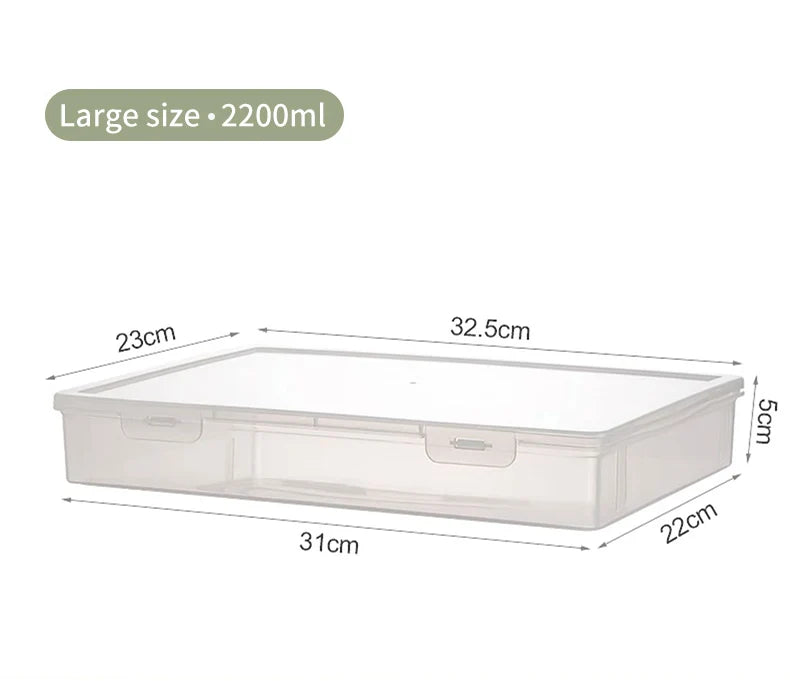 WORTHBUY Desk Organizer Transparent A4 Paper Plastic Storage Box Multifunctional Home Strorage Organizer Box For Office Supplies