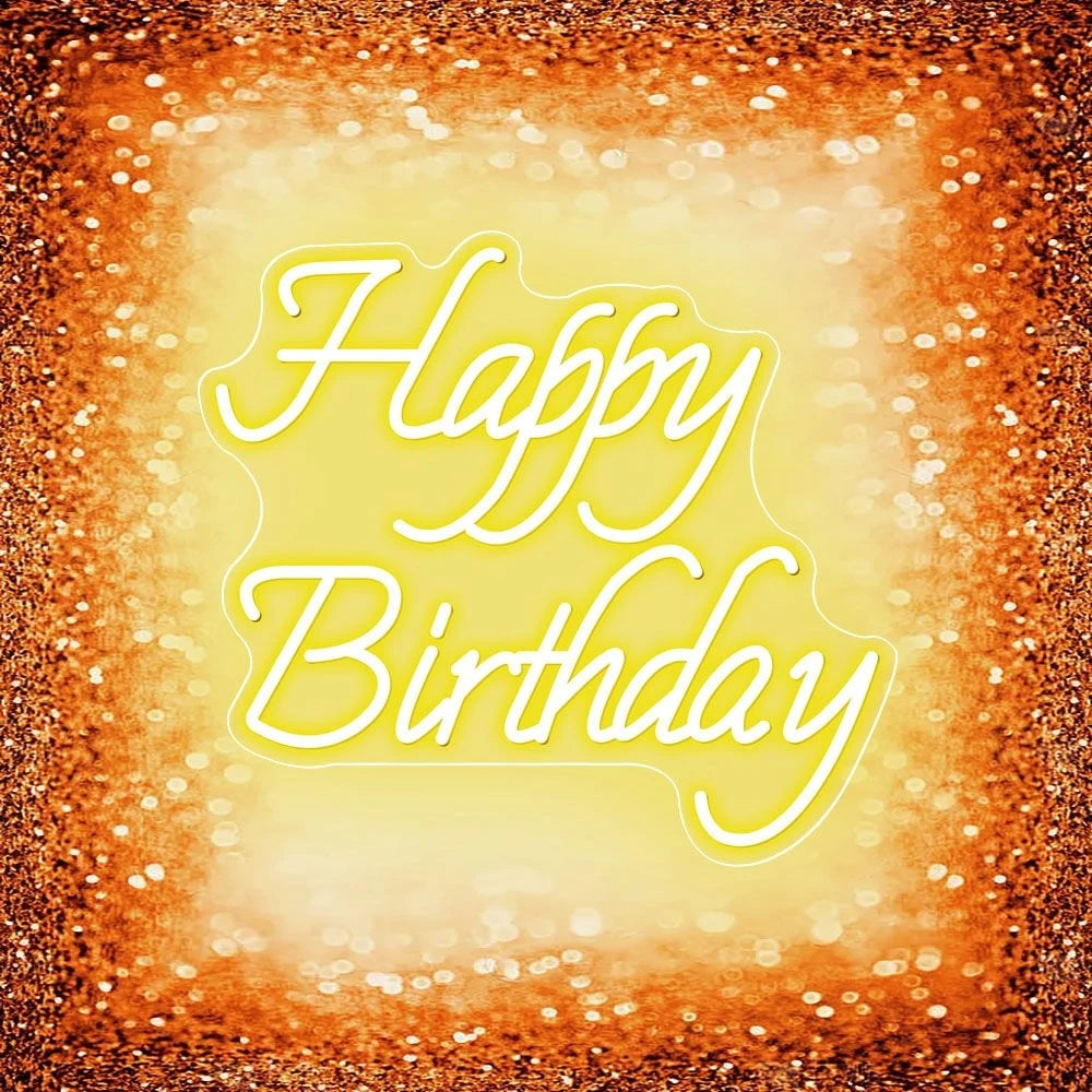 Happy Birthday Neon Sign Dimmable LED Wall Decor Light