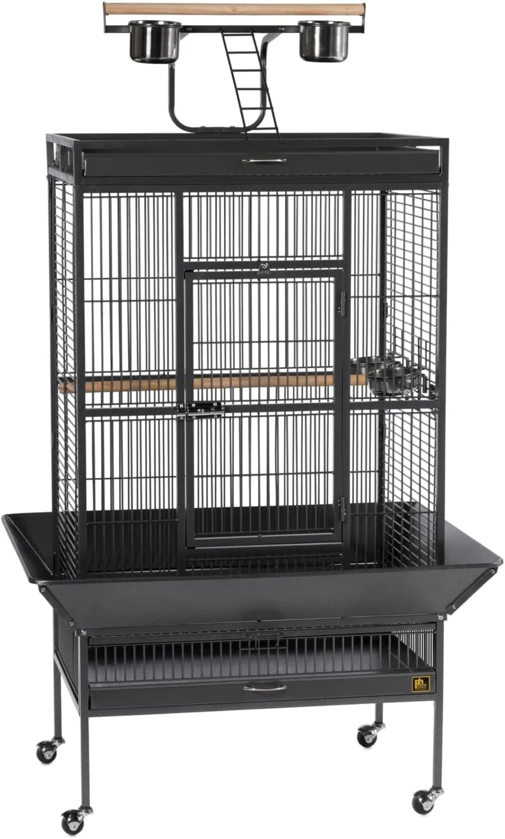 Hendryx Signature Select Series Wrought Iron Bird Cage in Black