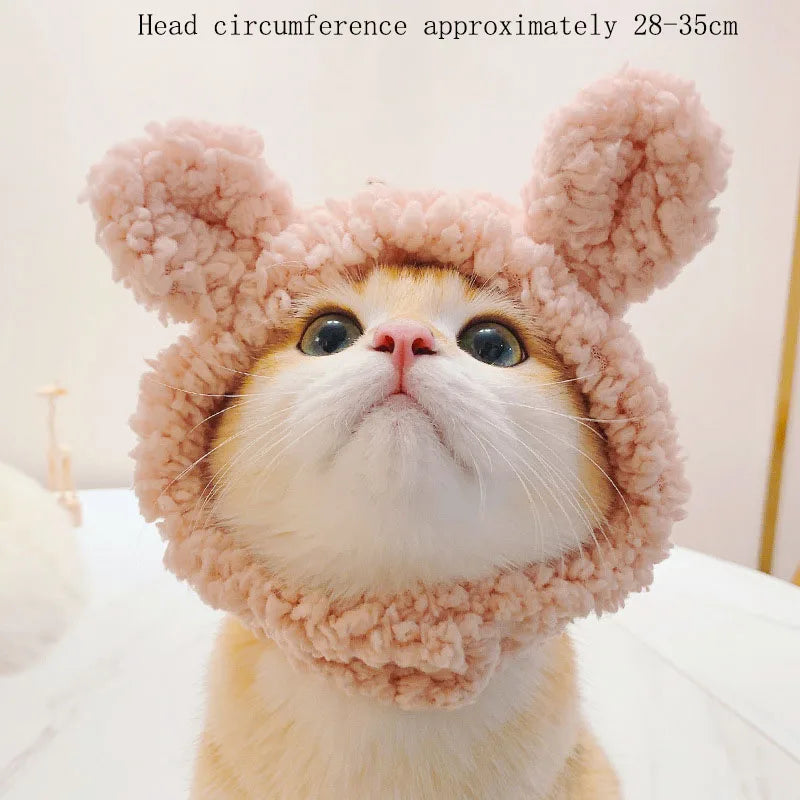 Cute Cat Hat Funny Halloween Cosplay Lion Scarf Wig For Small Dogs Cats Kitten Puppy Headgear Pug Creative Clothes Accessories