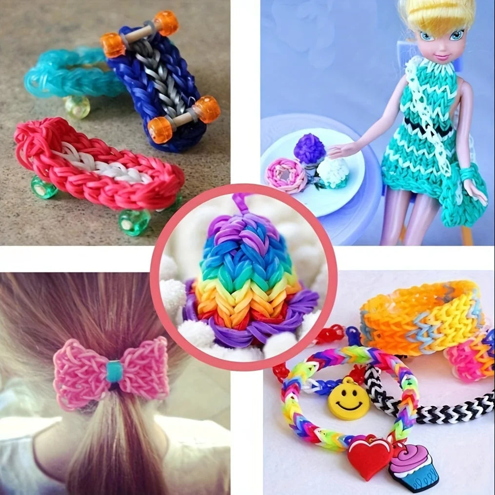 Handmade Rubber Loom Bands Weaving Tool DIY Bracelet Braid Knitting Machine Elastic String Bracelet Making Tool Band Bracelets