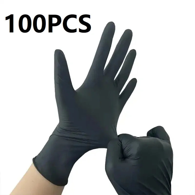 Pink Nitrile Disposable Household Gloves XS to L Elastic Latex Free Waterproof Durable Cleaning Tool