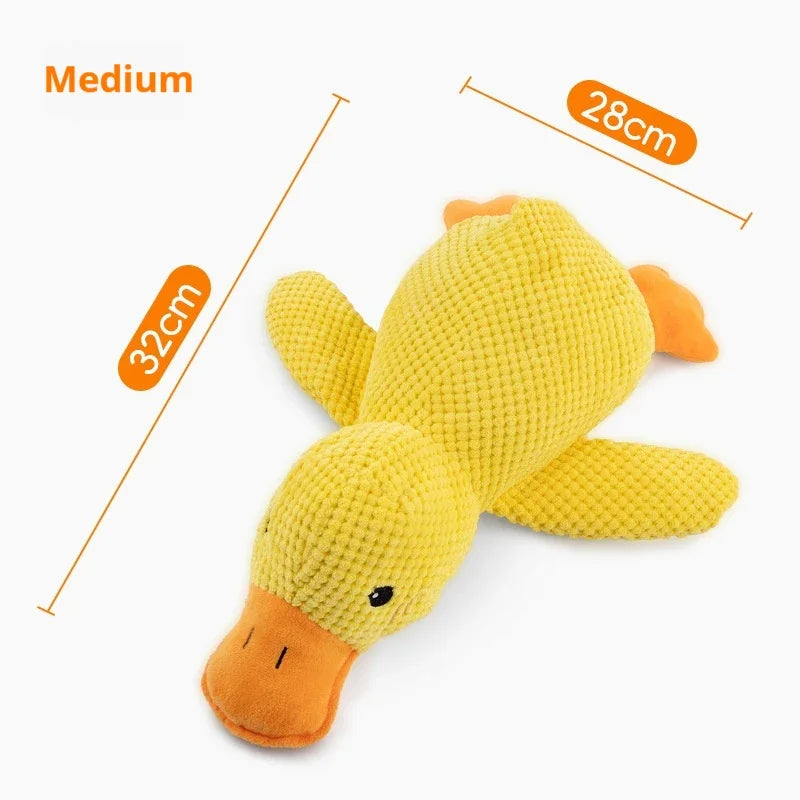 Dog Toy Plush Companion Sleeping Duck Bite Resistant Teeth Grinding Sound Relief Duck Sound Relieve Boredom Cat Pet Toy