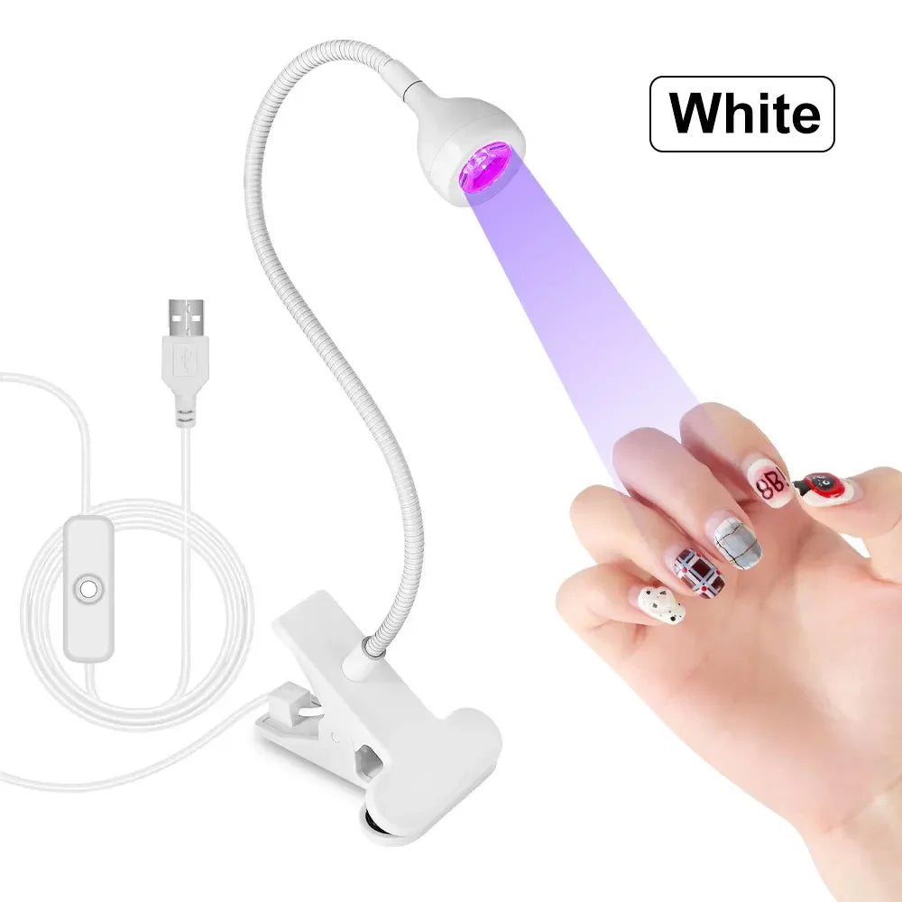 UV LED Light for Nails Drying Lamp Mini USB Clip-on Dryer