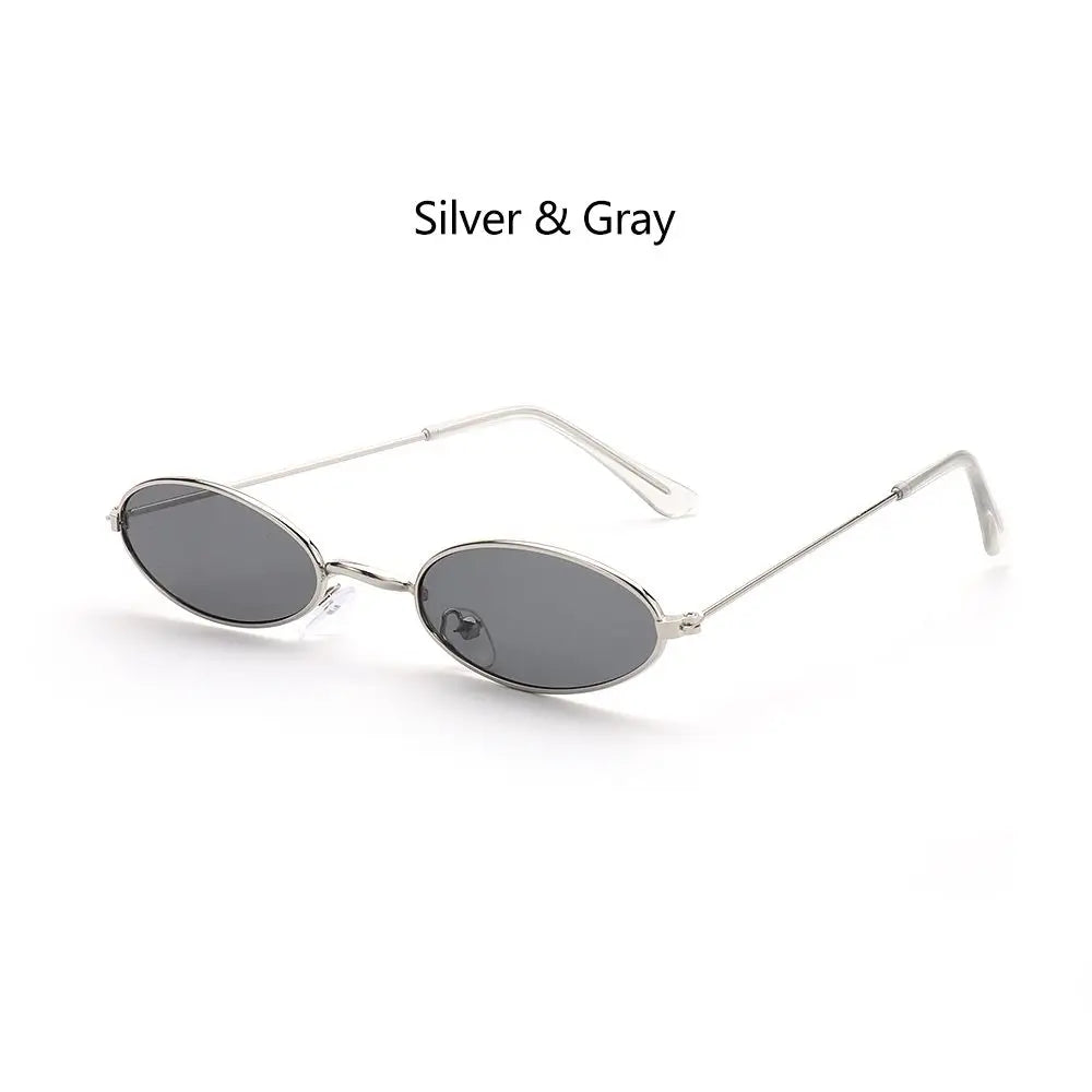 Retro Small Oval Sunglasses Vintage Shades for Men Women 2023