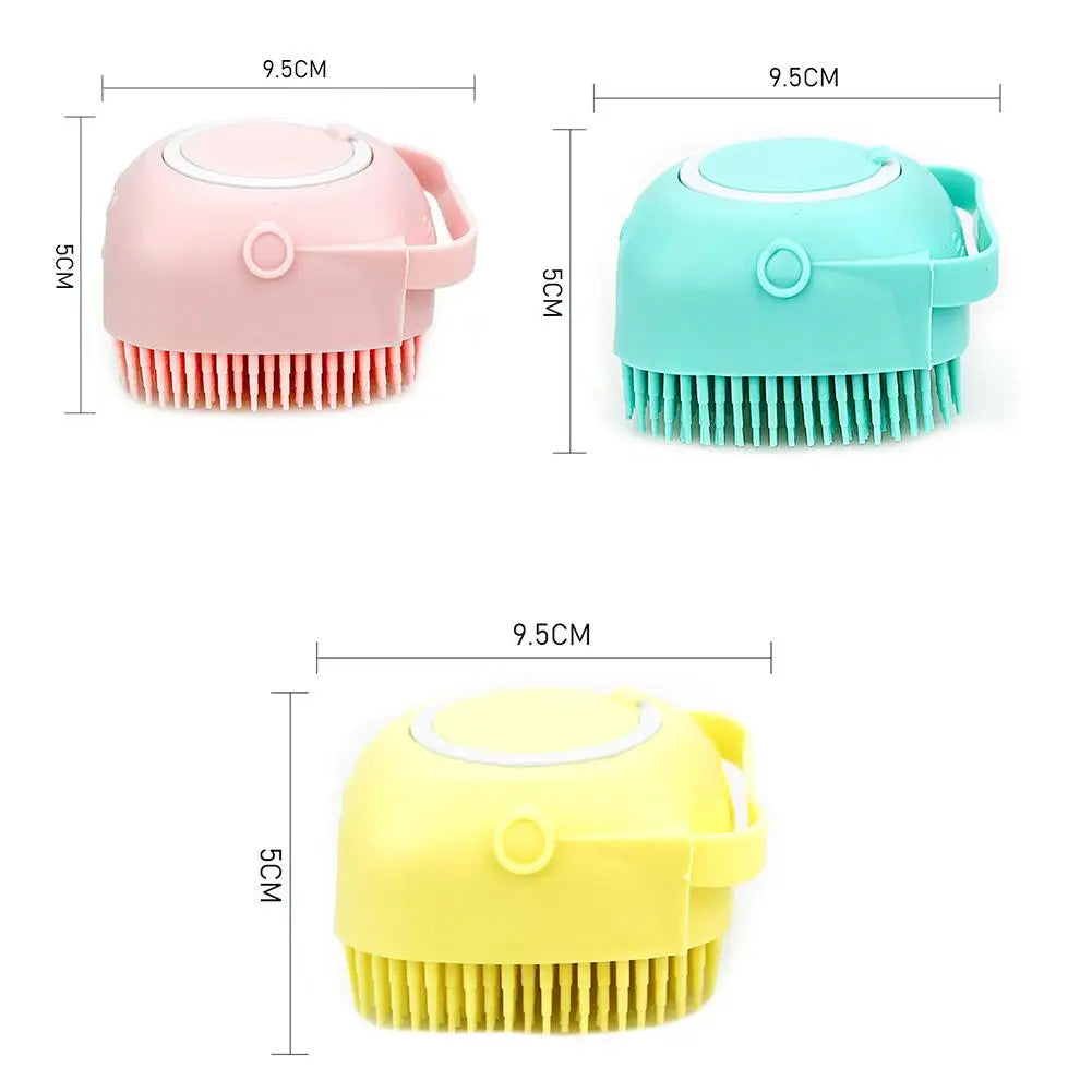 Pet Dog Shampoo Brush 2.7oz Cat Massage Comb Grooming Scrubber