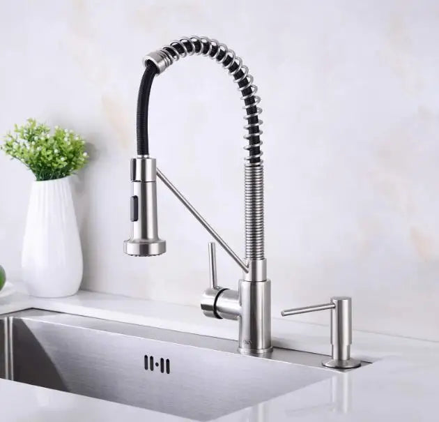 500ml Built-in Pump Kitchen Liquid Soap Dispenser Brass Brushed Nickel Elegant Design for Sink Counter Black Hand Pressure
