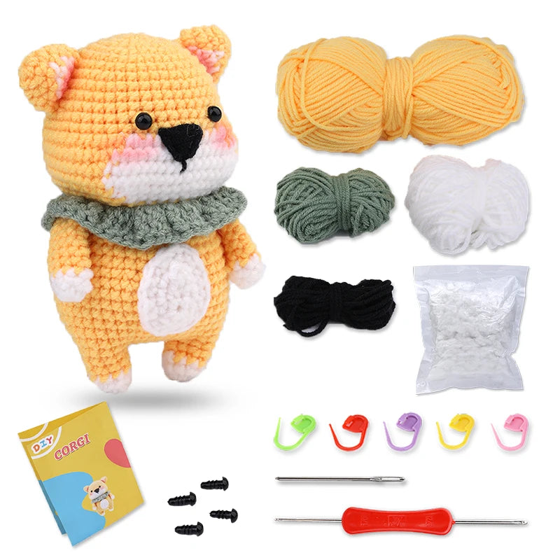 KRABALL Crochet Animal Kit for Beginners with Video Tutorial