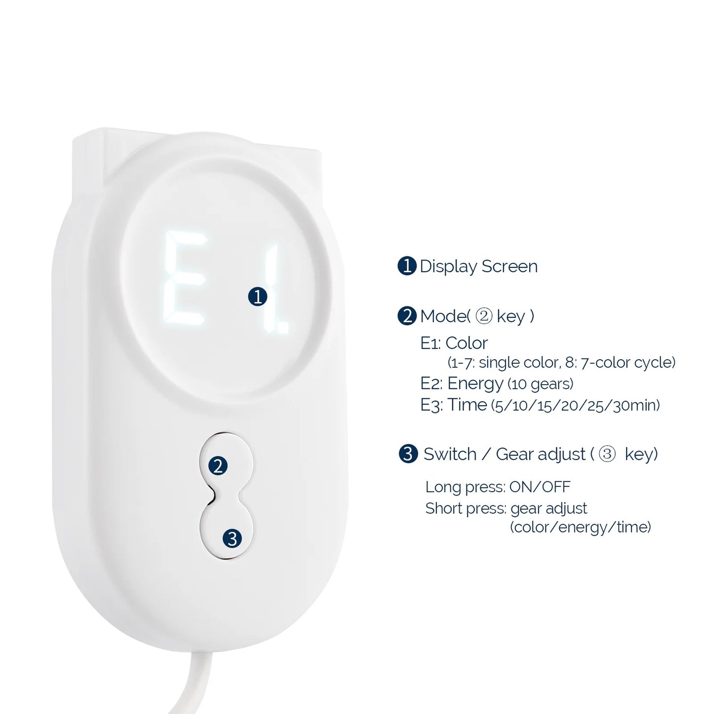 Foreverlily Face Neck LED Mask 7 Colors Photon Therapy