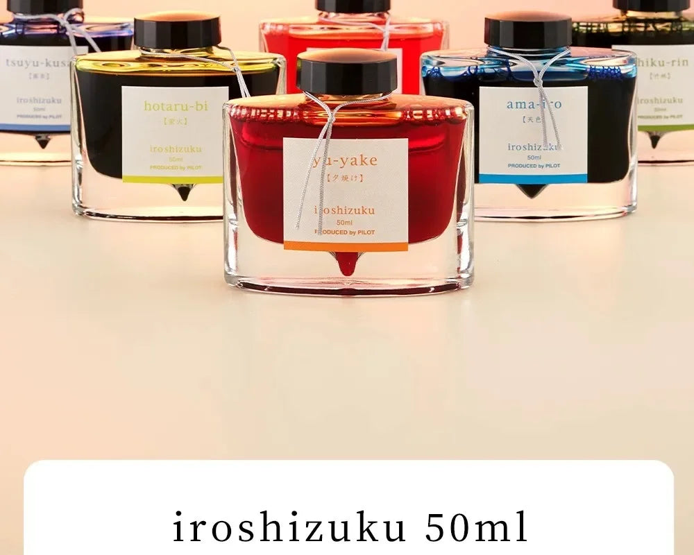 Pilot 25 Color 50ml Fountain Pen Ink Set with Glass Bottles for School and Office Use