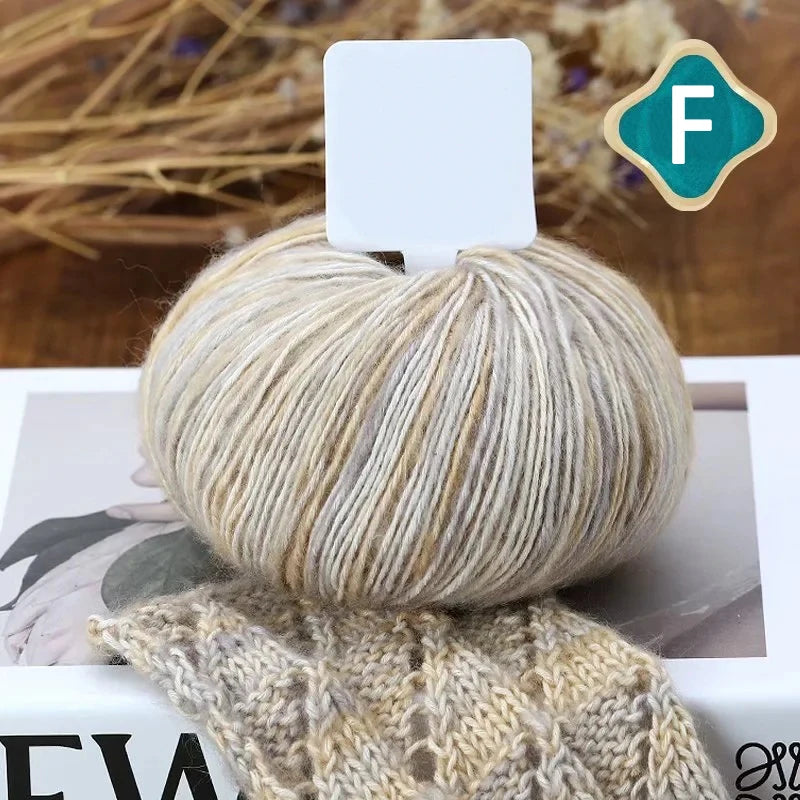 50g/Ball Combed Cotton Gradient Yarn for Soft DIY Knitting