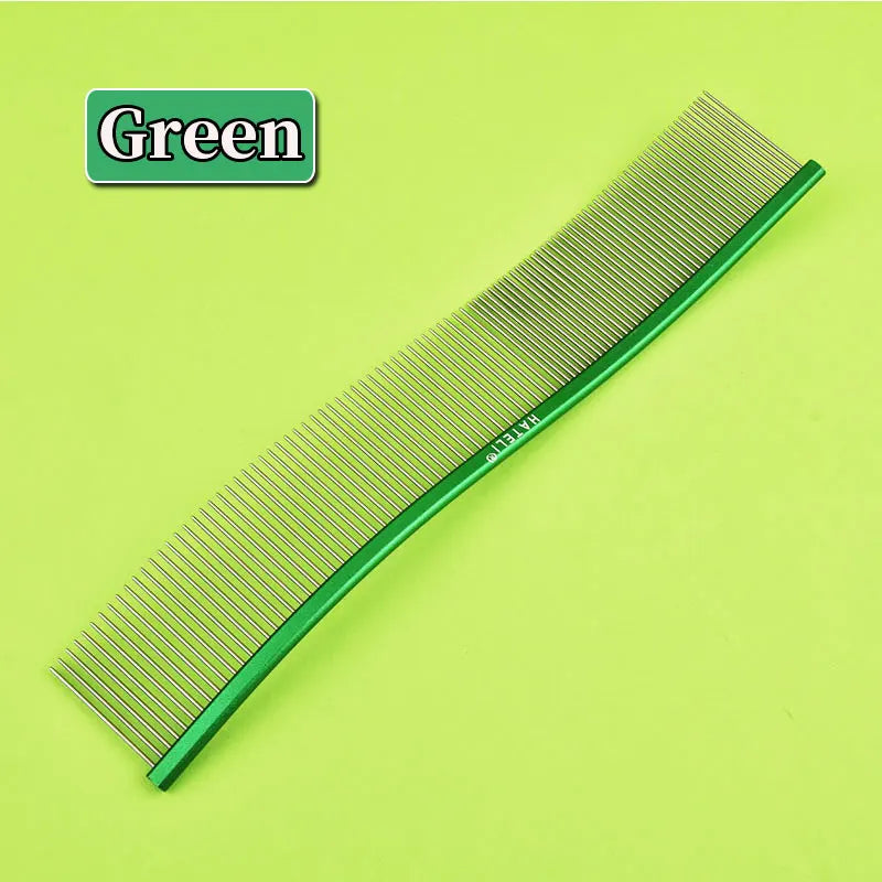 22cm S-Shaped Stainless Steel Pet Grooming Comb for Cats and Dogs with Dense Teeth for Effective Hair Removal and Cleaning