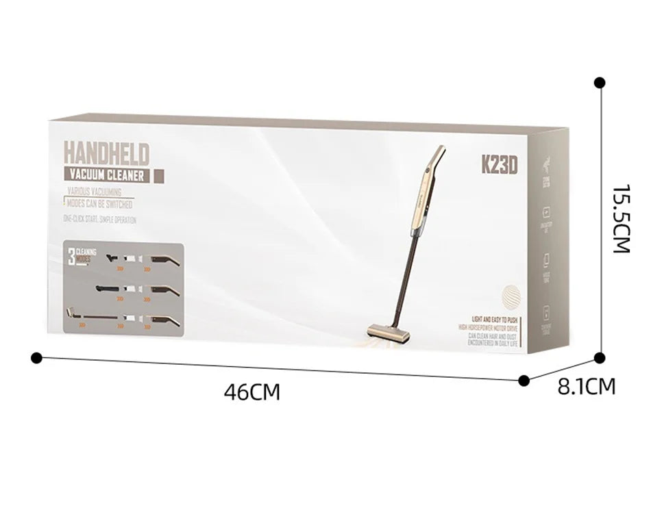 Handheld Wireless Vacuum Cleaner 20000Pa Powerful Suction Portable Car and Home Cleaning Machine with Metal Strainer