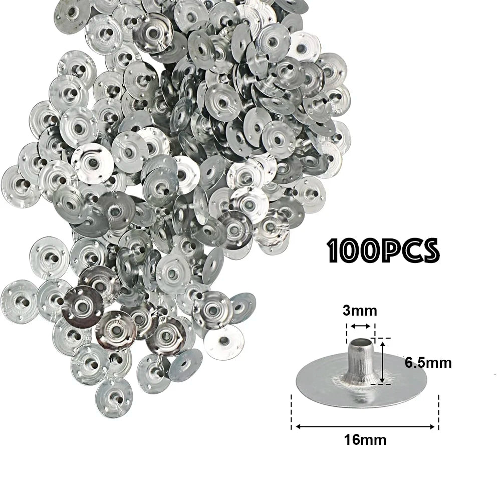 100PCS Candle Wick Tabs Metal Base for DIY Candle Making