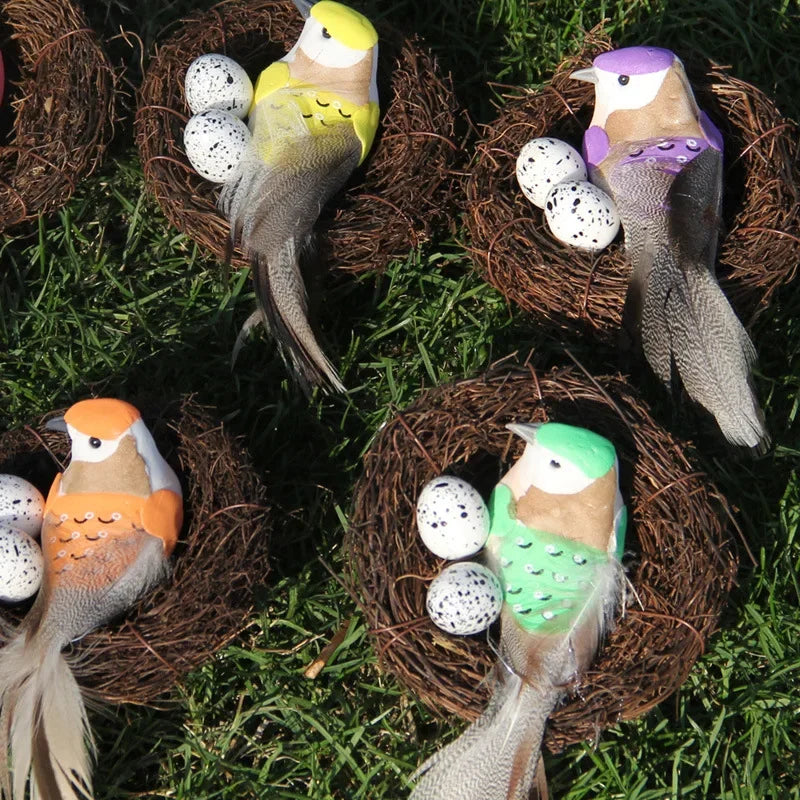 thumbnail image 2 of Nest For Crafts Geytetqi 16 PCS 7 Inch Artificial Bird , Handicraft Rattan Bird's Nest, Small Bird Nest, Bird's Nest Decorating Kit For Holiday, Table, Garden, DIY Terrarium Decor Bird Nests For Crafts 2 of 11