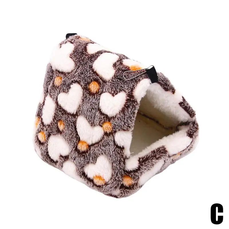Plush Pet Hamster Nest for Birds House Warm Comfortable Winter Parrot Hammock Cave Cage Guinea Pig Nest Tent Pet Accessories