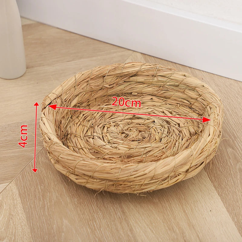 Egg Laying Rutin Chicken Nest Woven by Hand, Parrot Peony Nest, Tiger Skin Style, Excellent in Warmth Conservation