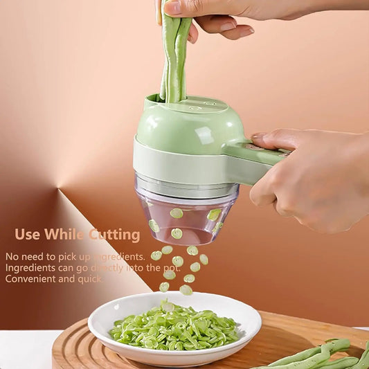 5 in 1 Electric Vegetable Cutter Set Portable Wireless Food Processor for Garlic Pepper Meat