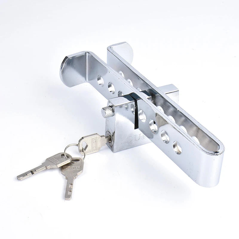 Universal Car Clutch Lock Anti-Theft Steering Wheel and Brake Pedal Lock Stainless Steel Security Tool