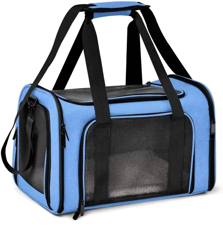 Portable Dog Carrier Bag for Small Medium Cats Dogs,Airline Approved Carrier Soft Sided, Collapsible Travel Puppy Carrier