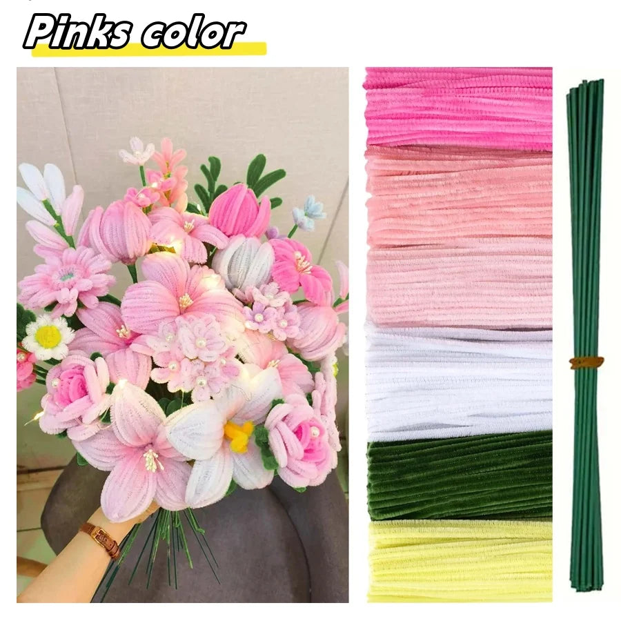 500 or 600 Pieces 12 Inch Pipe Cleaners Chenille Stems Bulk Craft Supplies for DIY Art Projects and Creative Gifts