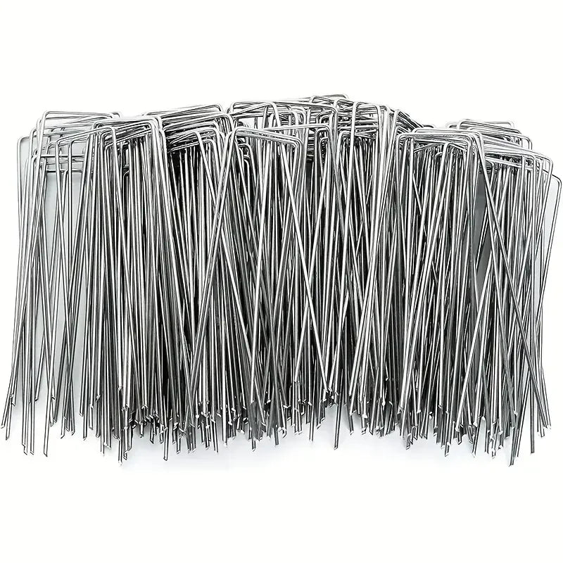 U Type Heavy Duty Garden Staples for Securing Landscape Fencing and Lawn Barriers Galvanized Sod Pins and Ground Stakes