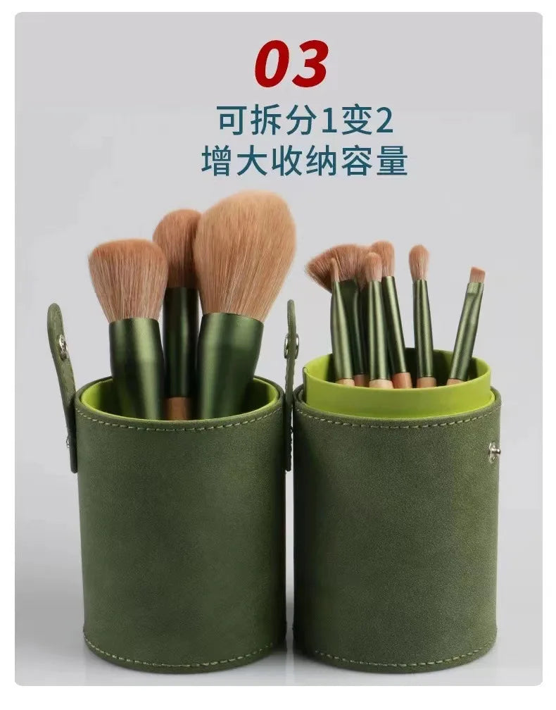 PU Leather Travel Empty Cosmetic Brushes Pen Holder Makeup Artist Bag Brushes Organizer Make Up Tools