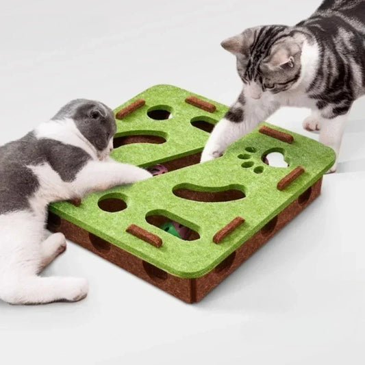 "Interactive Cats Puzzle Toys - Mental Stimulation Maze Box&Sensory Games for Indoor Kittens | Fun Brain Teaser for Smarts Cats"
