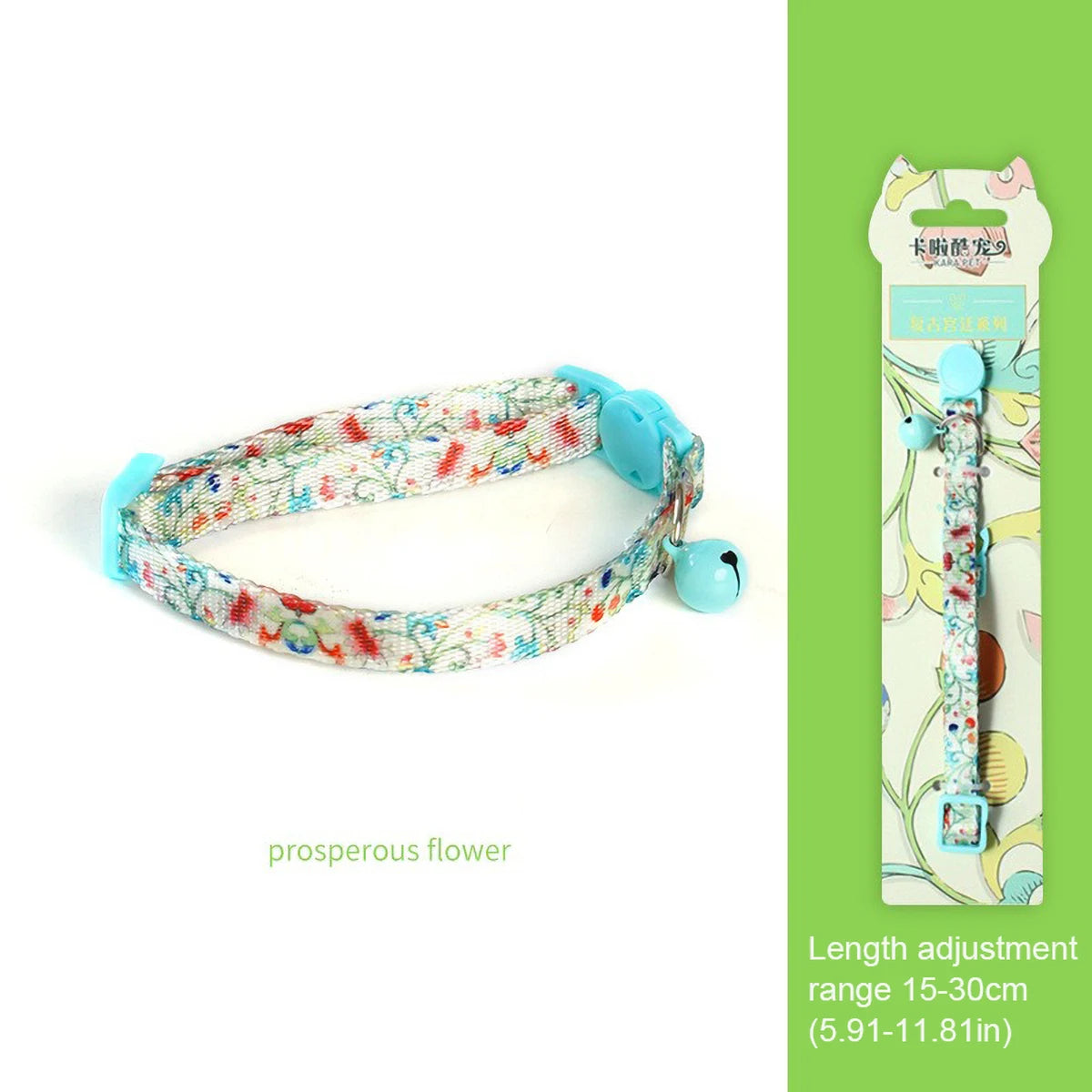 Cute Cat Weaving Necklace with Small Bell Design Anti-Suffocation Cat Collar Adjustable 15-30cm Comfortable Soft nylon material