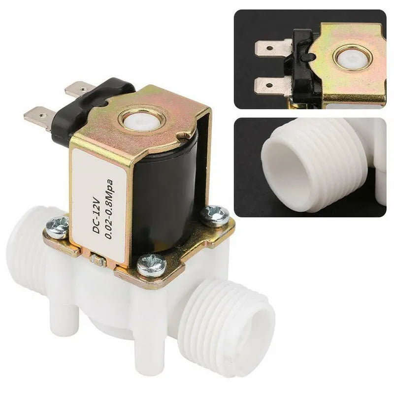 Válvula solenoide con rosca macho de 1/2" 3/4" CA 220 V CC 12 V 24 V Controlador de válvula de control de agua Interruptor Normalmente cerrado Normalmente abierto