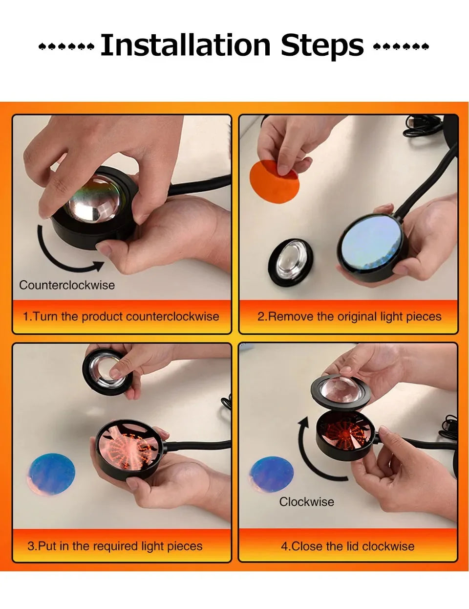 USB 5V Tuya Smart Sunset Lamp Night Light Projector Gift