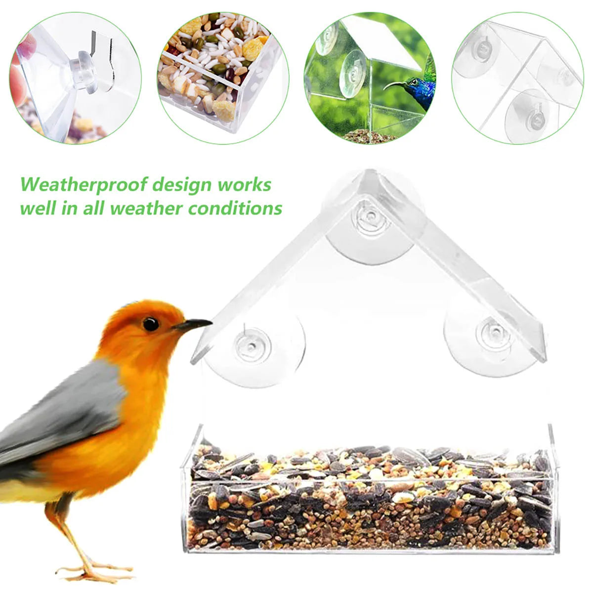 Bird Feeder Foot Feeding Tool Outdoor Bird Feeder Hanging Nut Feeding Multiple Hole Dispenser Holder Food Container